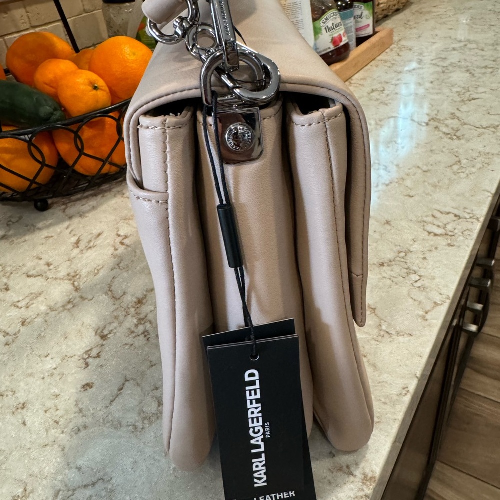 Karl Lagerfeld Cheri Leather Shoulder Bag - Picture 5 of 10